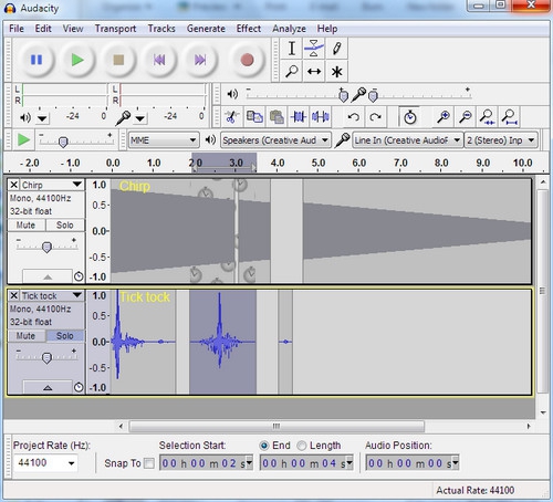 โปรแกรมตัดต่อเสียง Audacity