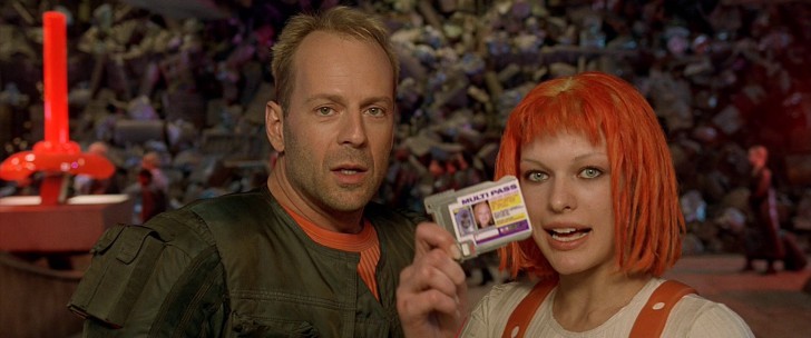 Bruce Willis กับ Milla Jovovich ใน The Fifth Element