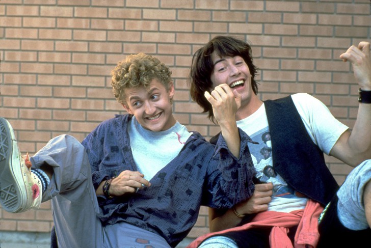 Alex Winter กับ Keanu Reeves จาก หนัง ภาพยนตร์ Bill & Ted's Excellent Adventure