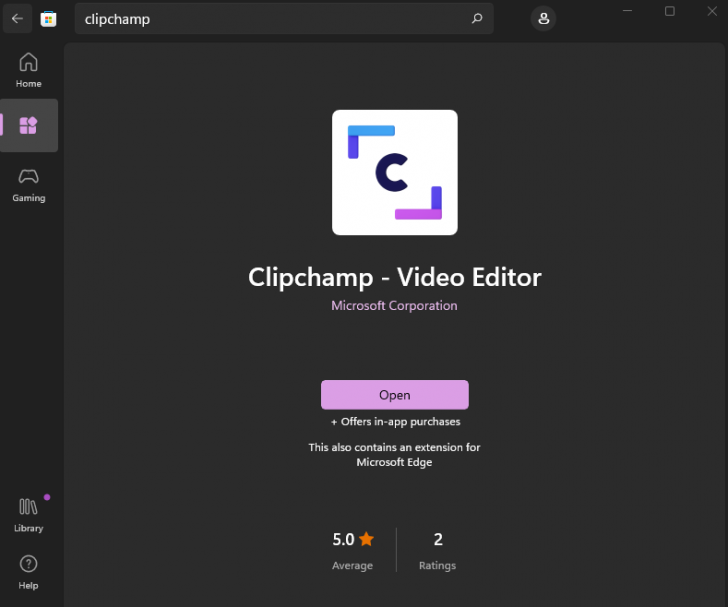 การติดตั้ง Clipchamp
