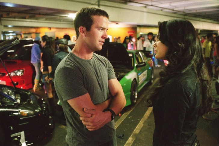 Lucas Black (ซ้าย) และ Nathalie Kelley (ขวา) ในหนัง ภาพยนตร์ The Fast and the Furious : Tokyo Drift