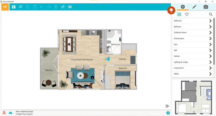 โปรแกรมออกแบบบ้าน RoomSketcher