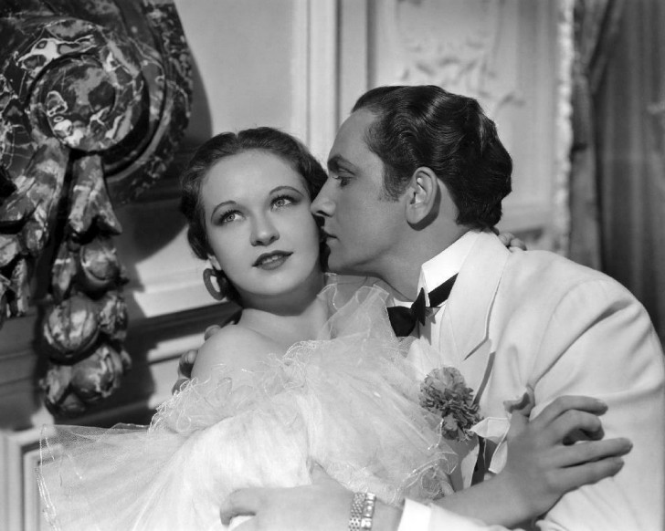 Evelyn Veneble และ Fedric March จากหนัง ภาพยนตร์ Death Takes a Holiday
