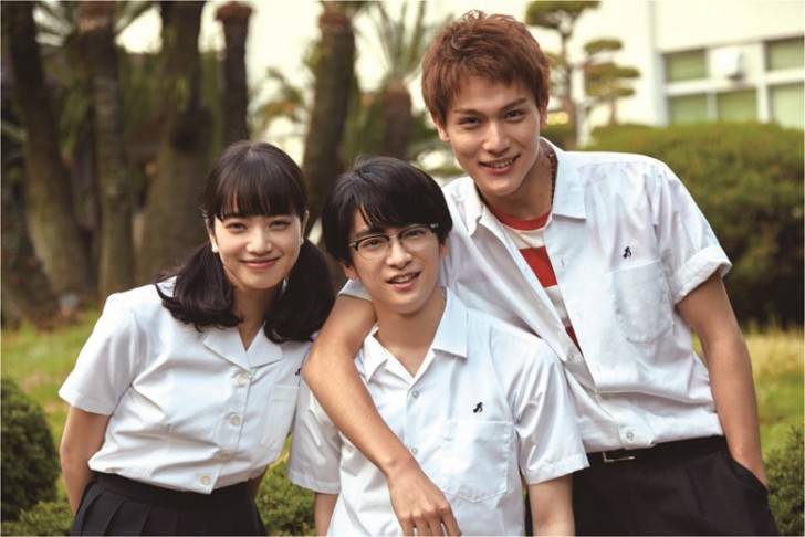 นานะ โคมัตสึ, ยูริ จิเน็น และไทชิ นาคากาว่า จากหนัง ภาพยนตร์ Kids on the Slope
