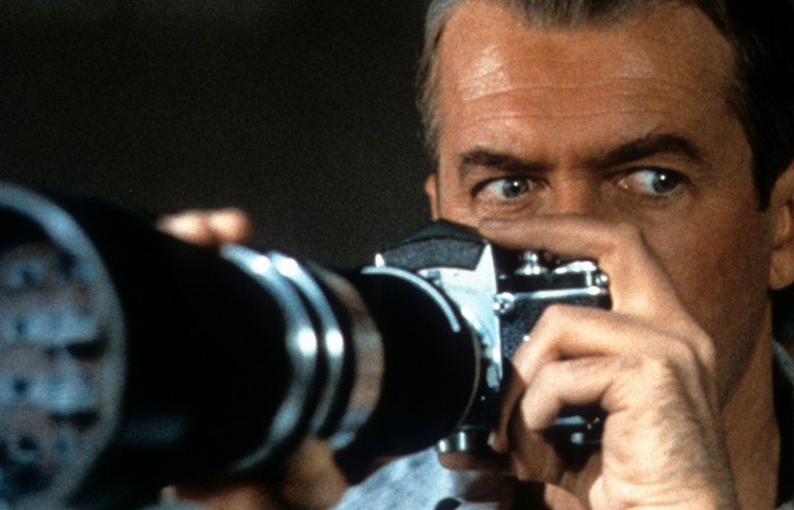 James Stewart ในบท Jefferies จากหนัง ภาพยนตร์ Rear Window