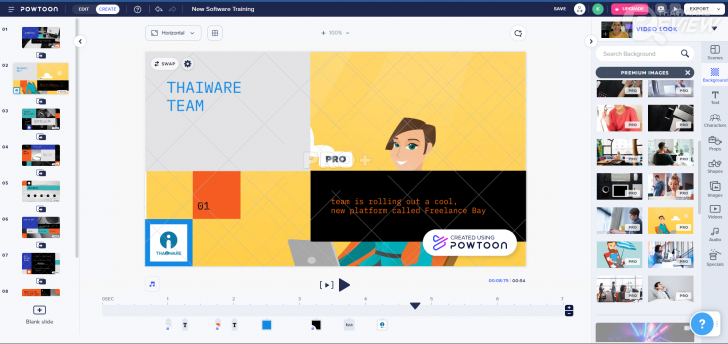  เทมเพลตที่แก้ไข ของ Powtoon