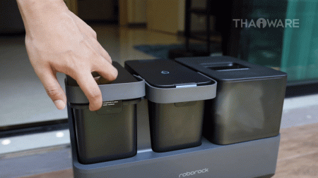 ถังน้ำและถังเก็บฝุ่นบนแท่นชาร์จ Roborock S7 MaxV Ultra ถังน้ำและถังเก็บฝุ่นบนแท่นชาร์จ Roborock S7 MaxV Ultra