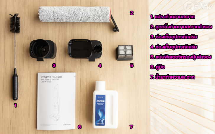 Dreame H12 Pro เครื่องถูพื้น ไร้สาย ตัวเล็ก ดูดแห้ง แยกน้ำ งานไม่งอก