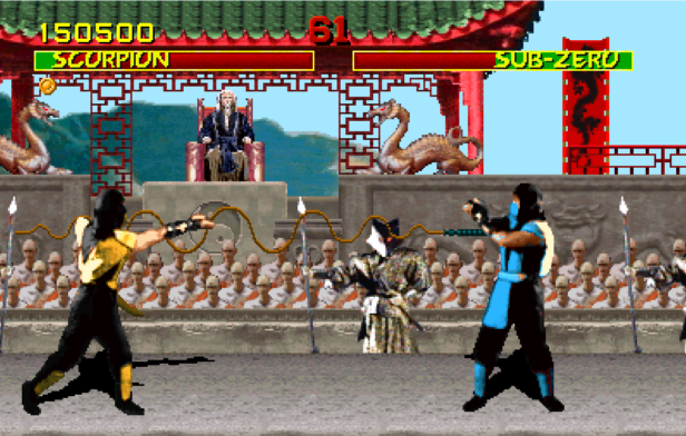 ภาพจากเกม Mortal Kombat ค.ศ. 1992 (พ.ศ. 2535) ภาพจากเกม Mortal Kombat ค.ศ. 1992 (พ.ศ. 2535)