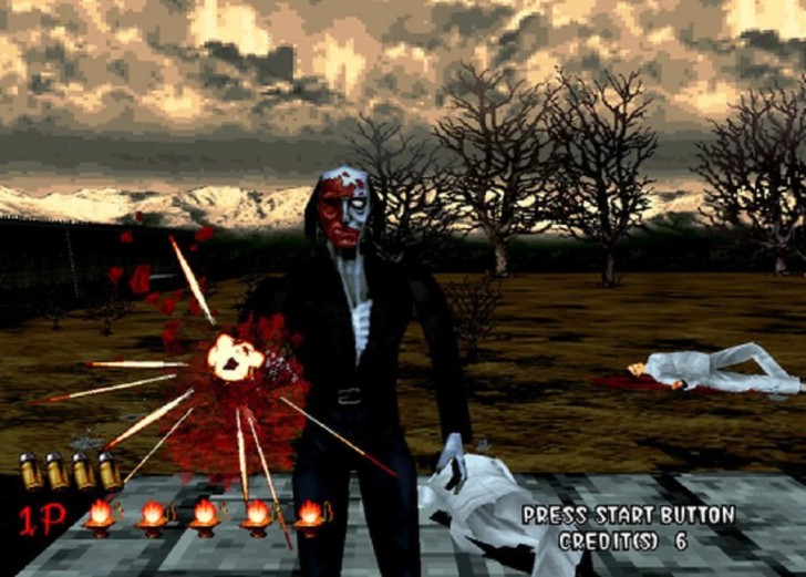 ภาพจากเกม House of the Dead ค.ศ. 1996 (พ.ศ. 2539)