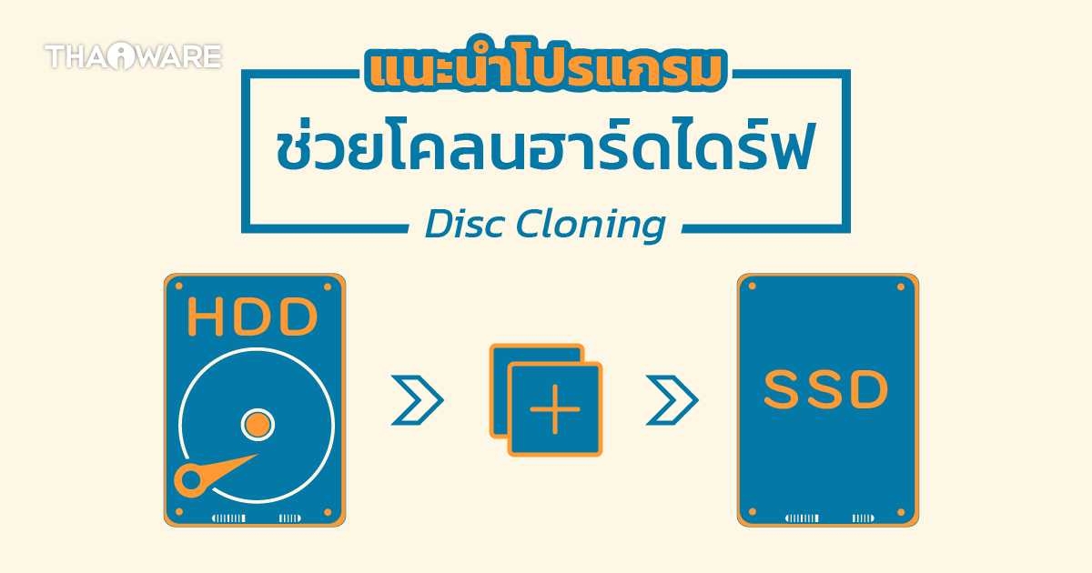 แนะนำโปรแกรมสำหรับทำ Disk Cloning ให้การเปลี่ยนฮาร์ดไดร์ฟใหม่ และสำรองข้อมูลเป็นเรื่องง่าย