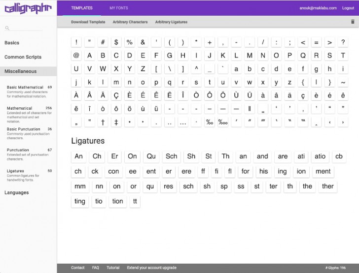 โปรแกรม Calligraphr