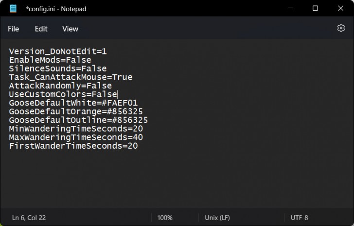 การตั้งค่าโปรแกรม Desktop Goose (Desktop Goose Settings)