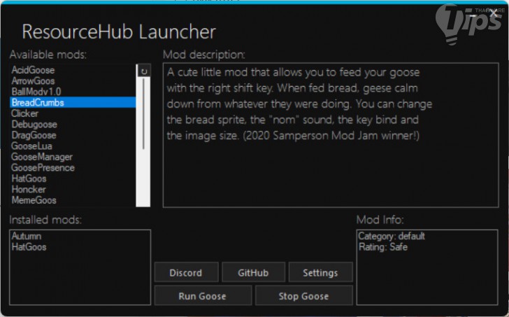 การติดตั้ง Mods ให้ Desktop Goose (Desktop Goose Mods Installation)