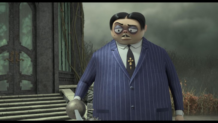 Gomez Addams จากหนังแอนิเมชัน The Addams Family ค.ศ. 2019 (พ.ศ. 2562) ให้เสียงพากย์โดย Oscar Isaac