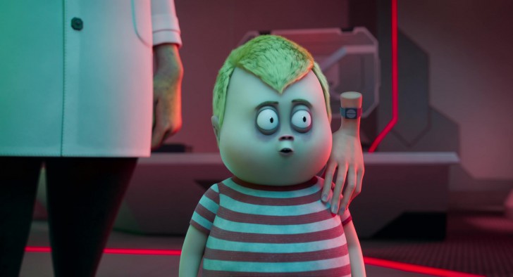 Pugsley Addams จาก The Addams Family 2 ค.ศ. 2021 (พ.ศ. 2564) ให้เสียงพากย์โดย Javon 'Wanna' Walton