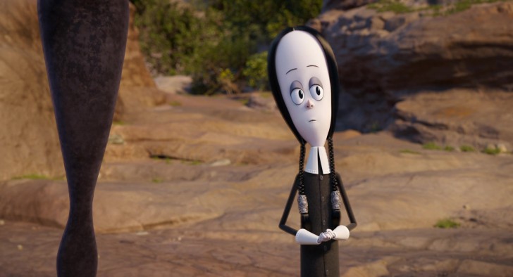 Wednesday Addams จากหนังแอนิเมชัน The Addams Family 2 ค.ศ. 2021 (พ.ศ. 2564) ให้เสียงพากย์โดย Chloë Grace Moretz