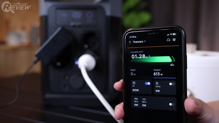 การสั่งงานด้วยแอปพลิเคชัน Ecoflow Delta 2
