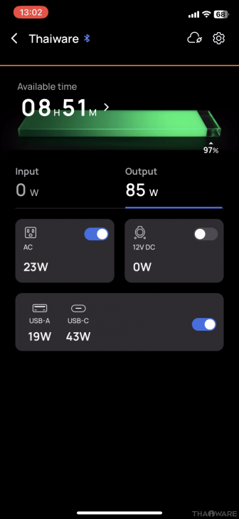 การสั่งงานด้วยแอปพลิเคชัน Ecoflow Delta 2