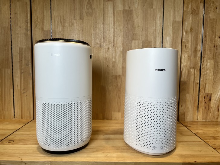 เปรียบเทียบด้านดีไซน์ เครื่องฟอกอากาศ Levoit Core 400S และ เครื่องฟอกอากาศ Philips 1000i Series 