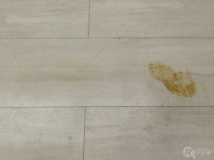 คราบกาแฟหลังขัด 1 รอบ