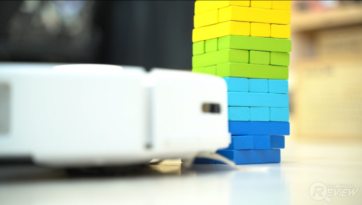 Roborock Q Revo ชนกับเกมตึกถล่มไม้