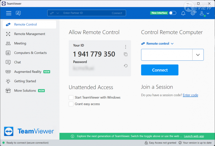 TeamViewer Remote 15 โปรแกรมประชุม และดูแลเครื่องคอมพิวเตอร์จากระยะไกลผ่านอินเทอร์เน็ต
