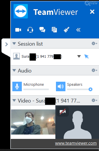 D:\Pong\Desktop Backup\งานรีวิว TeamViewer\Screenshot\Audio and Video Call\Audio and Video Call ทางฝั่งปลายทาง