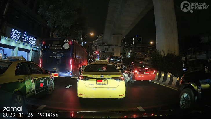 วิดีโอที่ได้จากกล้องติดรถยนต์ 70mai Dash Cam A200