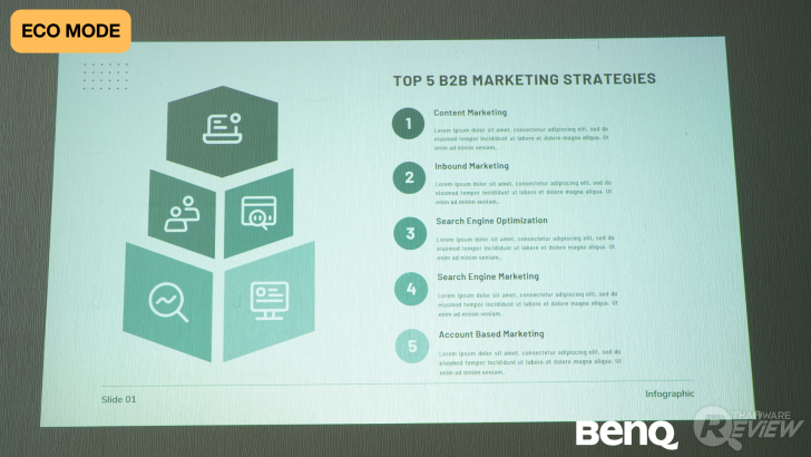 คุณภาพในการฉายของ เลเซอร์โปรเจคเตอร์ห้องประชุม BenQ LH650