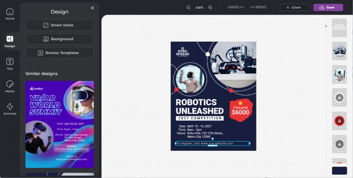 เว็บไซต์ Pixlr Designer