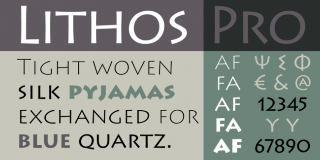 Fonts Lithos Pro For Desktop 