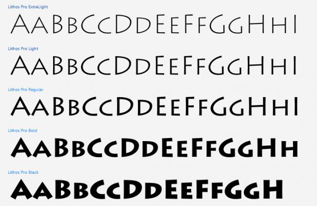 Fonts Lithos Pro For Desktop 