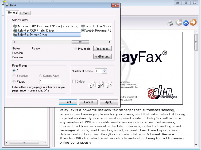 RelayFax Network Fax Manager RelayFax Network Fax Manager