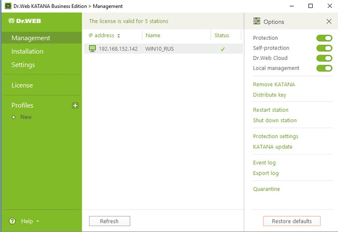 Dr.Web KATANA For Business Dr.Web KATANA For Business