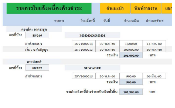 โปรแกรมบริหารจัดการให้เช่าที่อยู่อาศัย หมู่บ้านจัดสรร อาคารชุด คอนโด Village System