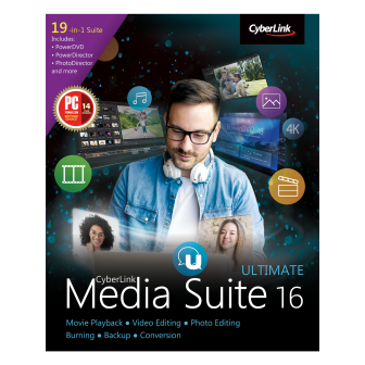 CyberLink Media Suite 16 (ชุดโปรแกรมมัลติมีเดียครบวงจร ดูหนัง ตัดต่อวิดีโอ ไรท์แผ่น แต่งภาพ)