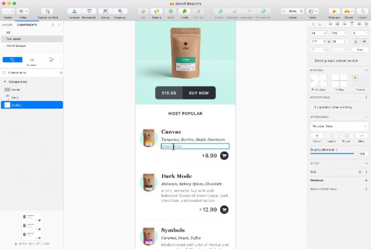 โปรแกรมออกแบบ UI UX สำหรับแอปพลิเคชัน และเว็บ รุ่นเริ่มต้น Sketch Mac App - Perpetual License