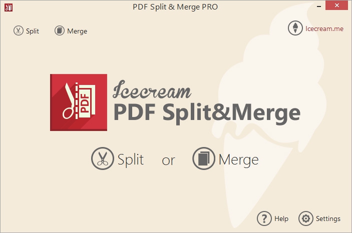 โปรแกรมแยกไฟล์ รวมไฟล์เอกสาร Icecream PDF Split & Merge PRO