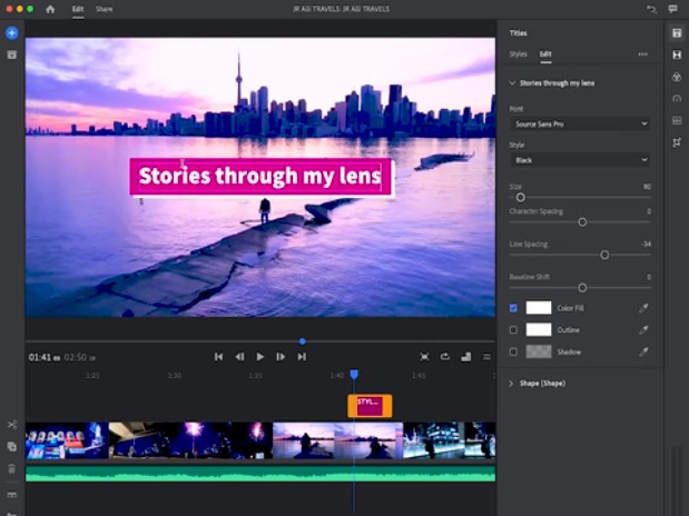 Adobe Premiere Rush CC