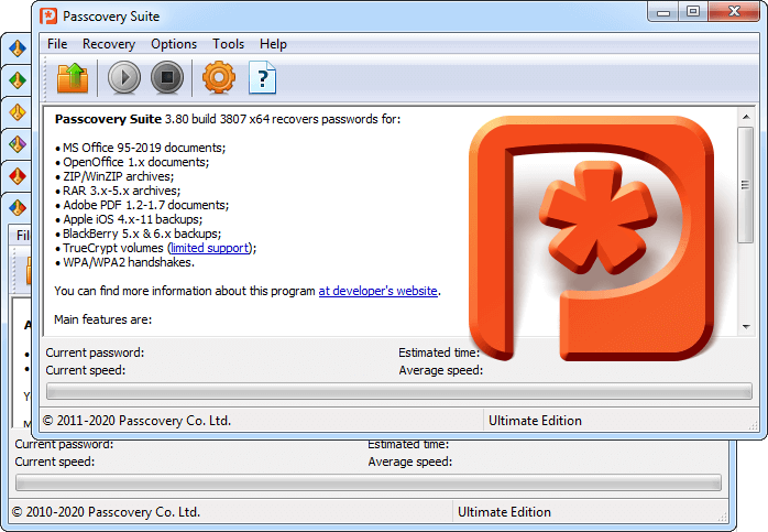 โปรแกรมกู้รหัสผ่าน รุ่นมาตรฐาน Passcovery Suite Standard