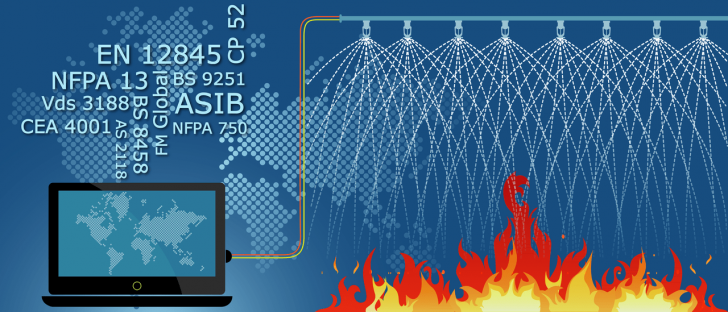 โปรแกรมออกแบบระบบท่อน้ำดับเพลิง สำหรับผู้ใช้งาน 5 คน CANUTE FHC Pro