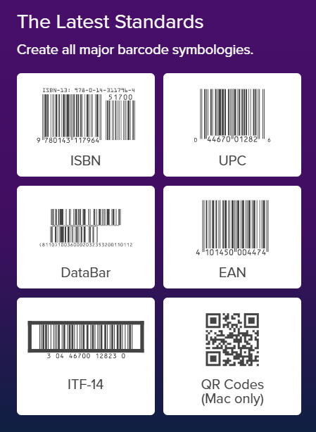 Barcode Producer for Mac Barcode Producer for Mac