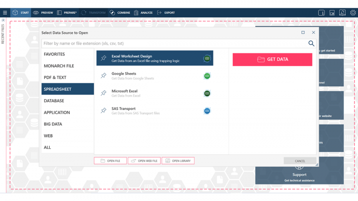 โปรแกรมจัดเตรียมฐานข้อมูลเพื่อการวิเคราะห์ รุ่นระดับสูง Altair Monarch Complete