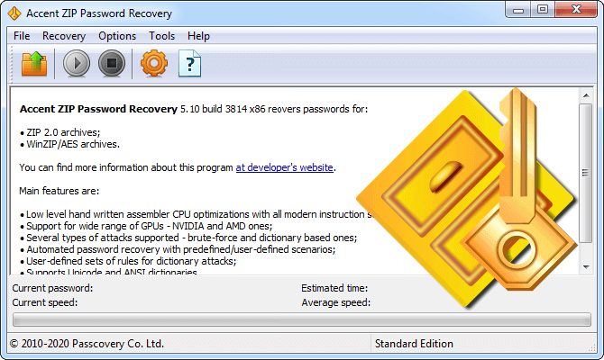 Accent ZIP Password Recovery