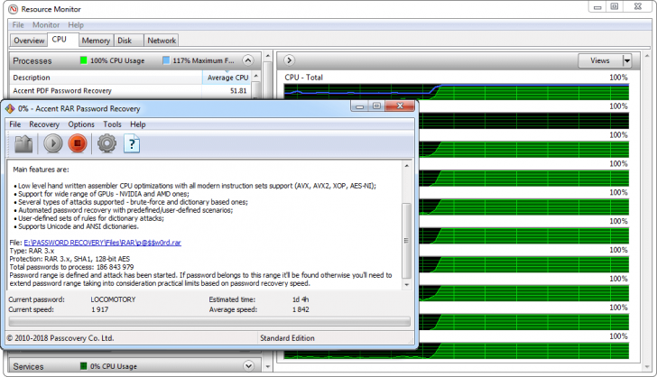 Accent ZIP Password Recovery