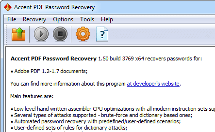 Accent PDF Password Recovery Accent PDF Password Recovery