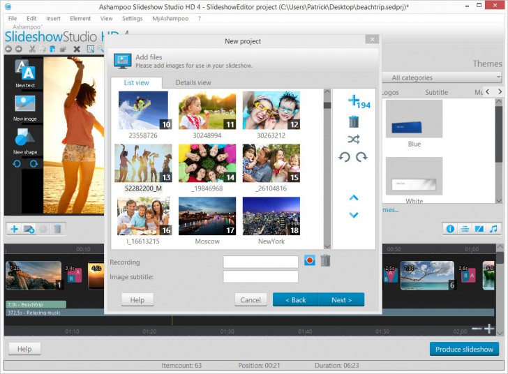 โปรแกรมทำพรีเซนเทชั่น Ashampoo Slideshow Studio HD 4