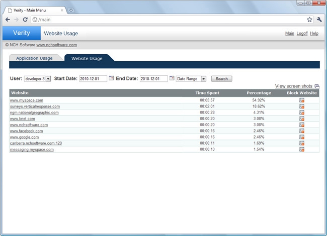 NCH Verity Parental Control NCH Verity Parental Control