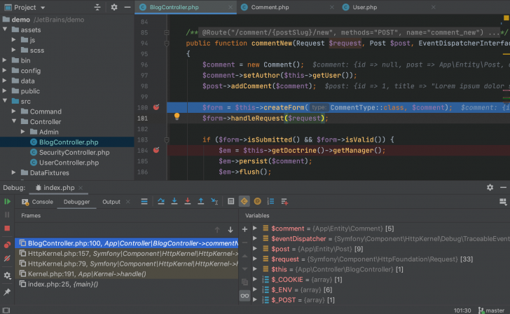 ฟีเจอร์ของ โปรแกรม Jetbrains PhpStorm